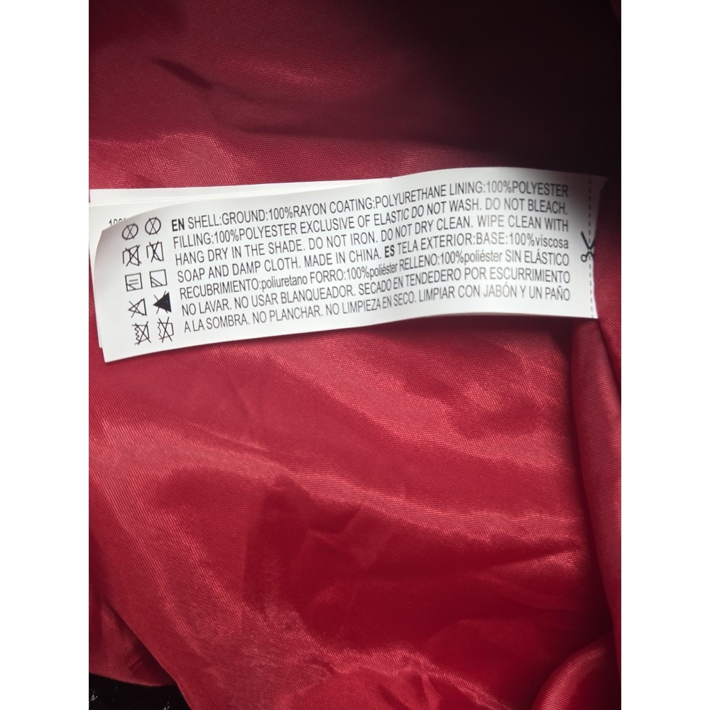 Forever 21 Mid Length High Shine Puffer Size Small Y2K Metallic Quilted Jacket - Picture 6 of 10
